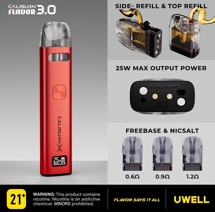 原裝正品 UWELL Caliburn G3 咖哩棒G3主機套裝/G3空油倉（4入組）台灣現貨